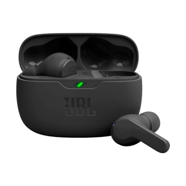 JBL Vibe Beam - Auriculares inalámbricos JBL con sonido de graves profundos, Bluetooth 5.2, resistente al agua y al polvo, llamadas manos libres con VoiceAware, hasta 32 horas de duración