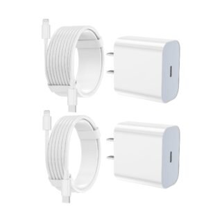 Cargador de iPhone de carga rápida, paquete de 2 bloques de carga de pared tipo C con 2 unidades [6 pies y 10 pies] cable USB C a Lightning para iPhone 14/13/12/12 Pro Max/11/Xs Max/XR/X, AirPods Pro