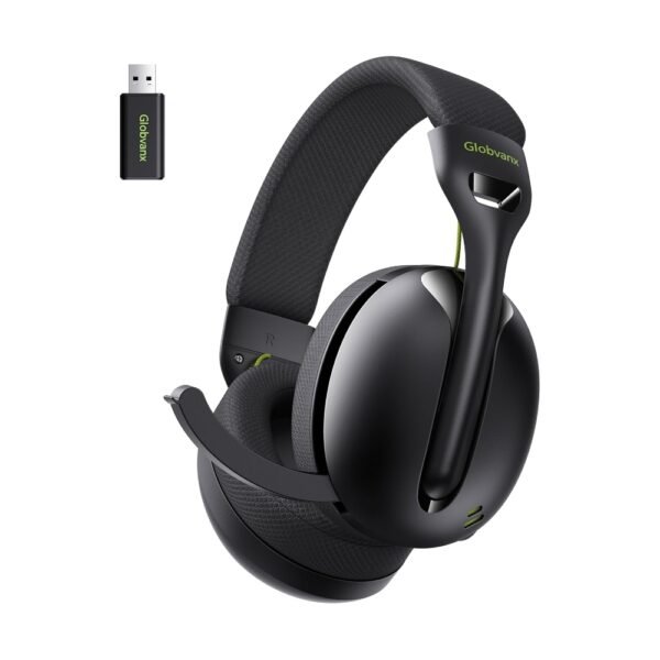 Auriculares inalámbricos para juegos para PS5, PS4, PC, Mac, Switch, auriculares para juegos de 2.4 GHz con Bluetooth 5.4, micrófono con cancelación de ruido ENC oculto, batería de 35 horas