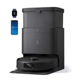 ECOVACS DEEBOT N30 Omni Robot Aspirador y trapeador, succión de 10000 Pa, trapeador de borde adaptable TruEdge, tecnología ZeroTangle 2.0, secado con aire caliente, vaciado automático