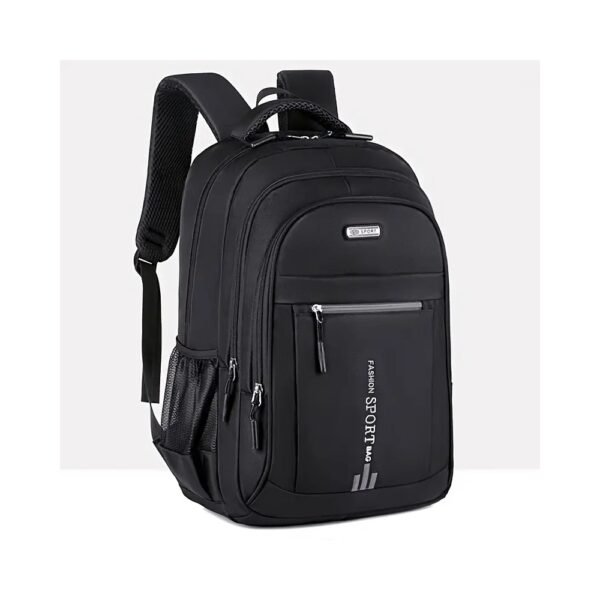 Mochila grande de capacidad para mujer - Elegante mochila de viaje y negocios de nylon negro con correas ajustables, múltiples compartimentos y bolsillo para tableta, diseño casual y duradero