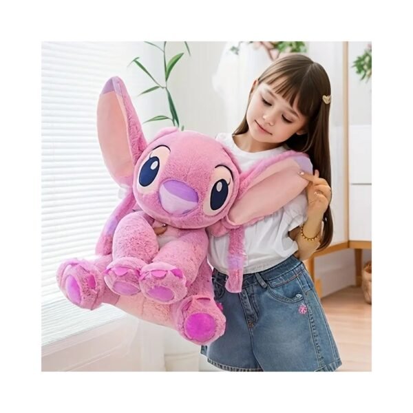 Juguete de peluche grande de Lilo y Stitch - Animal de peluche suave rosa y azul con ojos expresivos, regalo perfecto para fanáticos, juguetes de peluche, regalo de vacaciones, diseño juguetón, artesanía de calidad
